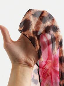 Swim Oasis Plus Size Women Floral & Leopard Print Sexy Halter Tankini Swimsuit Set Z Przezroczystym Nakryciem i Spódnicą Na Letnią Plażę