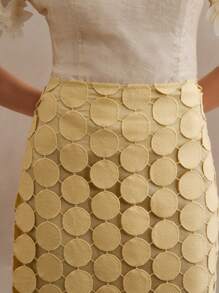 Anewsta 激光切割多圈双层半身裙 长裙 夏季、节日、假日、度假、派对、优雅、休闲、海滩