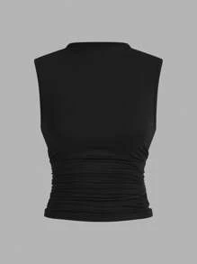 Auralis 3pcs/Set Plus Size Women's Sleeveless Form-Fitting Basic Camisole Set Spring To Summer - Burgundy - View 8