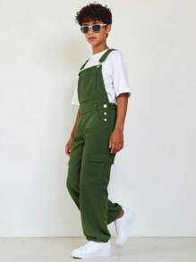 Pantalones de mezclilla con tirantes casuales y versátiles para el estilo urbano diario de niños