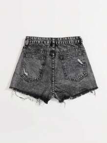 Denim Shorts, Minimalist & Fashionable, Suitable For Summer Shorts For Women Jeans - Black - View 2