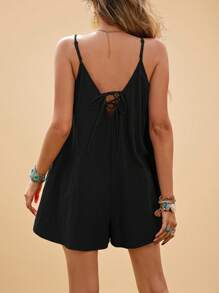 Travachic Women's Plain Woven Loose Strap Jumpsuit, Vacation Wear For Summer, Vacation Style, Casual Summer Vacation Outfits Woman, Bohemia Beach Vacation Outfits, Boho Chic, Country Concert Outfit, Holiday Festival Outfits, Beach Outfits For Woman, Summer Outfits For Women, Graduation Outfit, Old Money Style Women, Mother's Day