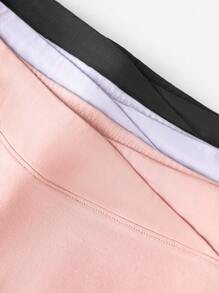 LUVLETTE 3-Pack Women V-Cut Airy Comfortable Basic Cotton High-Rise Briefs Underwear - Black - View 11