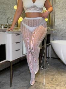 NU&NOW Plus Size Women Sexy Bowknot Leggings,Summer Outfits For Women Fall Cloth For Women - White - View 1