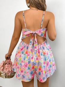 SHEIN VCAY Tuta con bretelle larghe e taglie comode, tutina estiva elegante