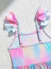 Baby Girl Fashionable Summer Swimwear - Multicolor - View 3