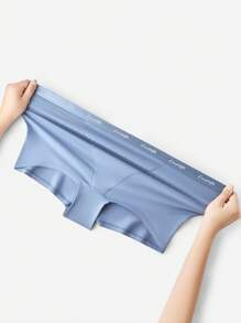 LUVLETTE Plus 3-Pack Women Plus Airy Comfortable Cotton Logo High-Rise Basic Boyshorts Underwear Boxers Lingerie As Outerwear Also Suitable For Teen Girl & Young & Kid