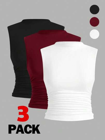 Auralis 3 件套大码女式无袖修身基本款吊带背心套装