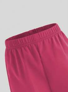 Tween Girl 5-Star Print Short Sleeve T-Shirt And Cargo Pants 2-Piece Set - Hot Pink - View 3