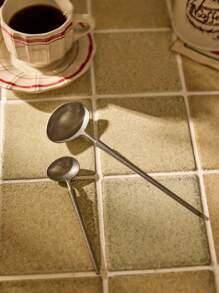 Cirelle 1pc Retro Vintage Stainless Steel Western Food Spoon, Home Creative 304 Dining Spoon, Soup Spoon, Coffee Long Handle Mixing Spoon