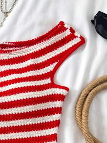 SHEIN Set de 2 piezas con blusa corta asimétrica de rayas texturizadas y shorts casuales para niñas preadolescentes