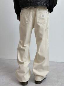 DAZY 米色男士休闲牛仔裤，夏季时尚，返校服装