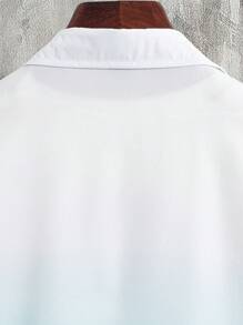 Manfinity Chillmode 2pcs Men Short Sleeve Shirt And Shorts Set, Fashionable For Summer Men Beach Clothes Set Beach Outfit For Men, Vacation - Mint Blue - View 5