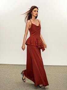 Rina Fox Conjunto de dos piezas para mujer para uso diario - Marrón - Ver 4