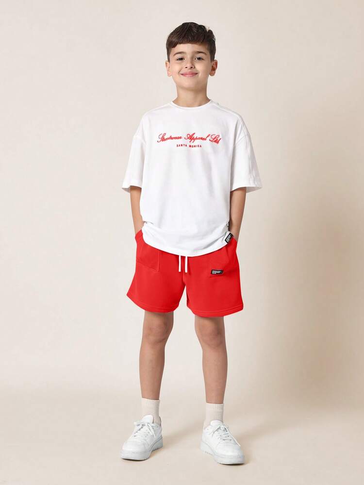 Printed Oversized T-Shirt With Shorts Co-Ord