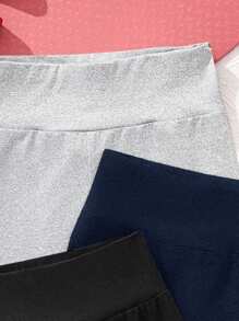 Mallas minimalistas de longitud media casuales para niñas preadolescentes, apropiadas para primavera/verano
