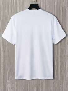 Manfinity Homme Men's Fashionable Short Sleeve T-Shirt, Suitable For Summer - Multicolor - View 2