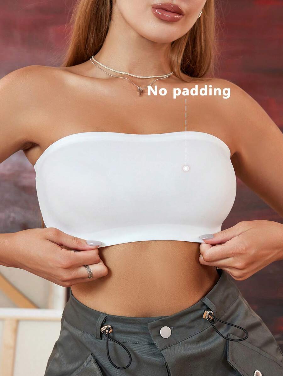 NudeFit 1pc Women Wireless Bandeau Bra