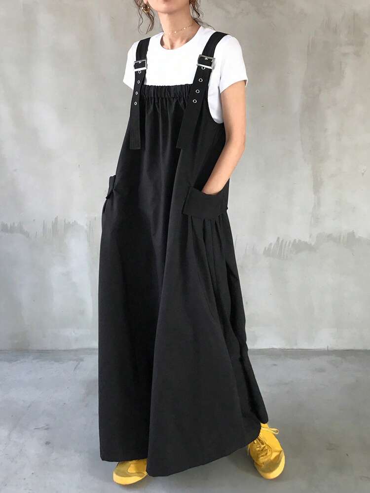 Women's Casual Solid Color Sleeveless Long Dress