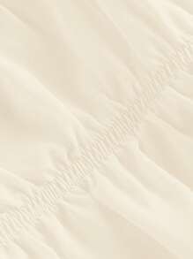 SHEIN MOD White Women's Tie Front Flare Sleeve Blouse,Hollowed Costumes,Devil Costume,Vintage,Pirate Top,Hippie,Going Out Tops