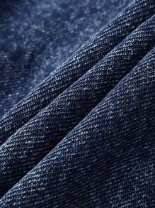 SHEIN ICON Women Crystal Decor Sleeveless Denim Top - Dark Wash - View 10