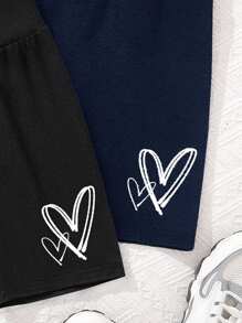 Mallas minimalistas de longitud media casuales para niñas preadolescentes, apropiadas para primavera/verano