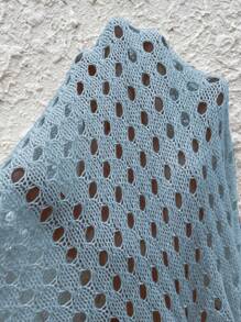 Breezaya 女士夏季度假镂空针织无袖系带薄款开衫 - 淺藍色 - 查看 5