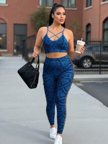 Innovista Sculpt & Support Seamless Set, Gym Active 2packs / 2pieces Sets, Dry Fit For Cardio To Weights, Push Up Sports Bra,Tank Vest Top,Crop Top,Sleeveless Shirts , Wire Free, Tummy Control Leggings,Pants, Sweat-Wicking,Hight Stretching, Breathable Fabric,Shapewear, Butt-Lifting , Compression & Comfy, Mesh Cut Out & Hollow Out, High-Rise, Backless ,Animal Print ,Snake,Leopard,Zebra, 3D Line , -Fitness Print ,Blue,Weightlifting, Physical Strength Training ,Dumbbell Weight,Outdoor,Cycle,Biker,Running,  Aerobic Exercise,Yoga & Pilates, Boxing,Hiking & Trekking,Tennis&Golf, Machine & Equipment Training Gear, Workout Outfits & Tracksuit,UrbanAthleisure, Fashion ICON,Slay & Sleek , Glow-Feel For Music Festival & Party,StreetSeXYFit,Everyday Essential EaZy Wear,TikTokActivewear,Fall Motivation ,WAGfall Outfits For Women Cool Light Blue