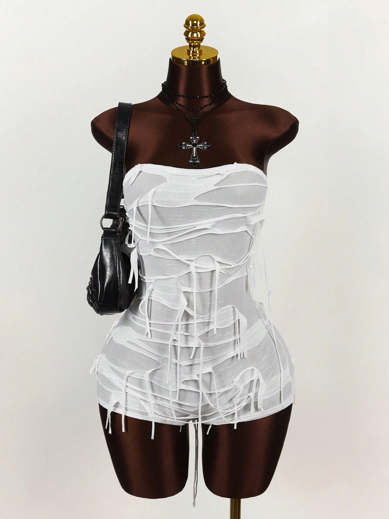 Amplova Silver Skull Print Sleeveless Jumpsuit, Bodycon