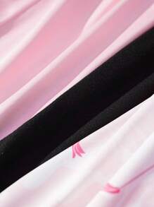 Set de 3 pantalones cortos ligeros con estampado de flamencos para niñas en verano