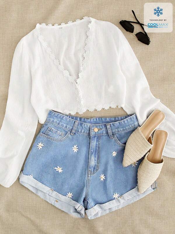 Breezaya Shorts vaqueros de mujer, moda para el verano