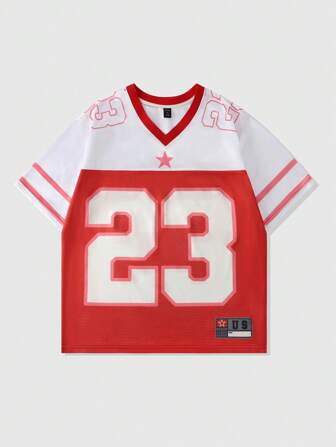 Prep Herren Mesh Stoff Patchwork Sport Kurzarm T-Shirt, Sport Trikot