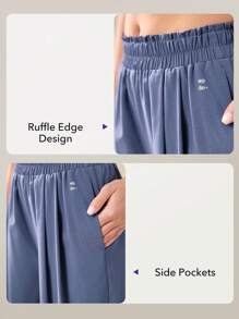 OutZeal Pantaloni a vita alta con tessuto tecnico traspirante e ad aria, leggeri come piume, con vita regolabile e gamba larga, ideali per attività estive e casual quotidiane