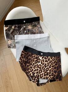 Comfortcana Summer  Women Elastic Waist Button Design Loose Casual Shorts,Comfy Shorts - Multicolor - View 5