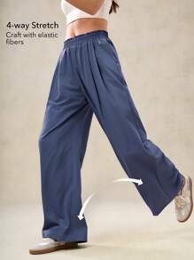 OutZeal Pantaloni a vita alta con tessuto tecnico traspirante e ad aria, leggeri come piume, con vita regolabile e gamba larga, ideali per attività estive e casual quotidiane