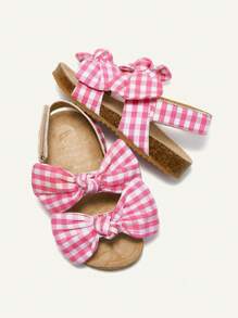 Cozy Pixies صنادل مسطحة كاجوال وجميلة للأطفال الرضع مع طبعات فراشة صيفية زهرية، قماش ناعم ومضاد للانزلاق - وردي - مشاهدة 4