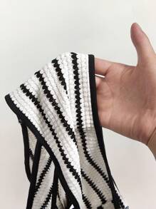 Amplova 女士日常两件套服装 - 黑與白 - 查看 5