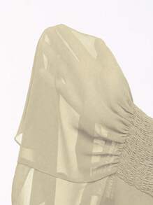 Elamini 树脂环露背波西米亚风挂脖背心 - 杏色 - 查看 4