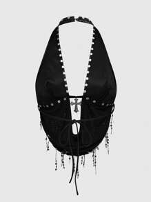 ROMWE Grunge Punk 女士日常两件套服装 - 黑色 - 查看 7