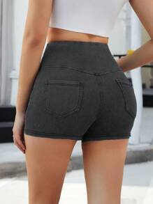 SHEIN Essnce Shorts de mezclilla para mujer, de moda para el verano