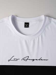 Manfinity Homme Men's Fashionable Short Sleeve T-Shirt, Suitable For Summer - Multicolor - View 3