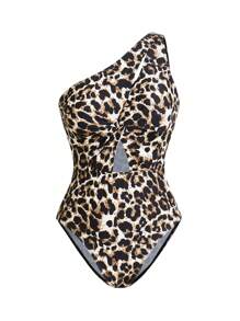 Opulessa 1 件女士豹纹泳衣，夏季时尚 - 白色 - 查看 9