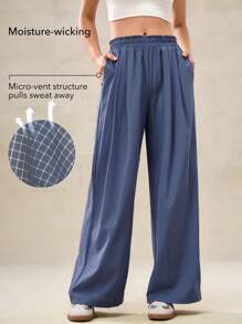 OutZeal Pantaloni a vita alta con tessuto tecnico traspirante e ad aria, leggeri come piume, con vita regolabile e gamba larga, ideali per attività estive e casual quotidiane
