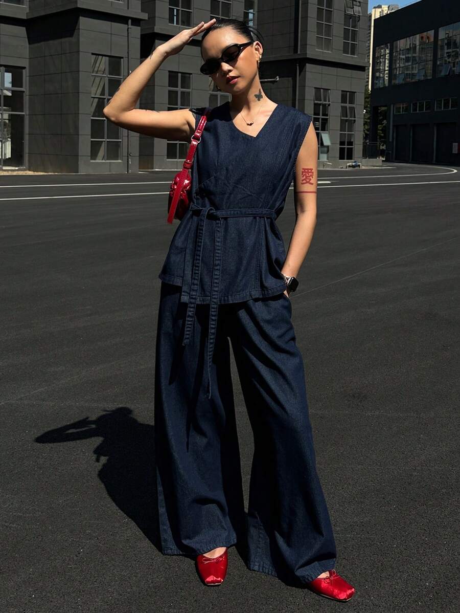 DAZY 女士牛仔两件套服装