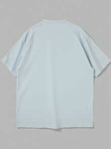 INAWLY Áo thun nữ tay ngắn cổ tròn in chữ và ớt, dáng rộng ... - Màu xanh lam - Xem 2