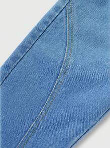 Pantalones vaqueros de niño corte recto lavado azul, versátiles y cómodos, nueva llegada primavera/verano 2025, adecuados para uso diario