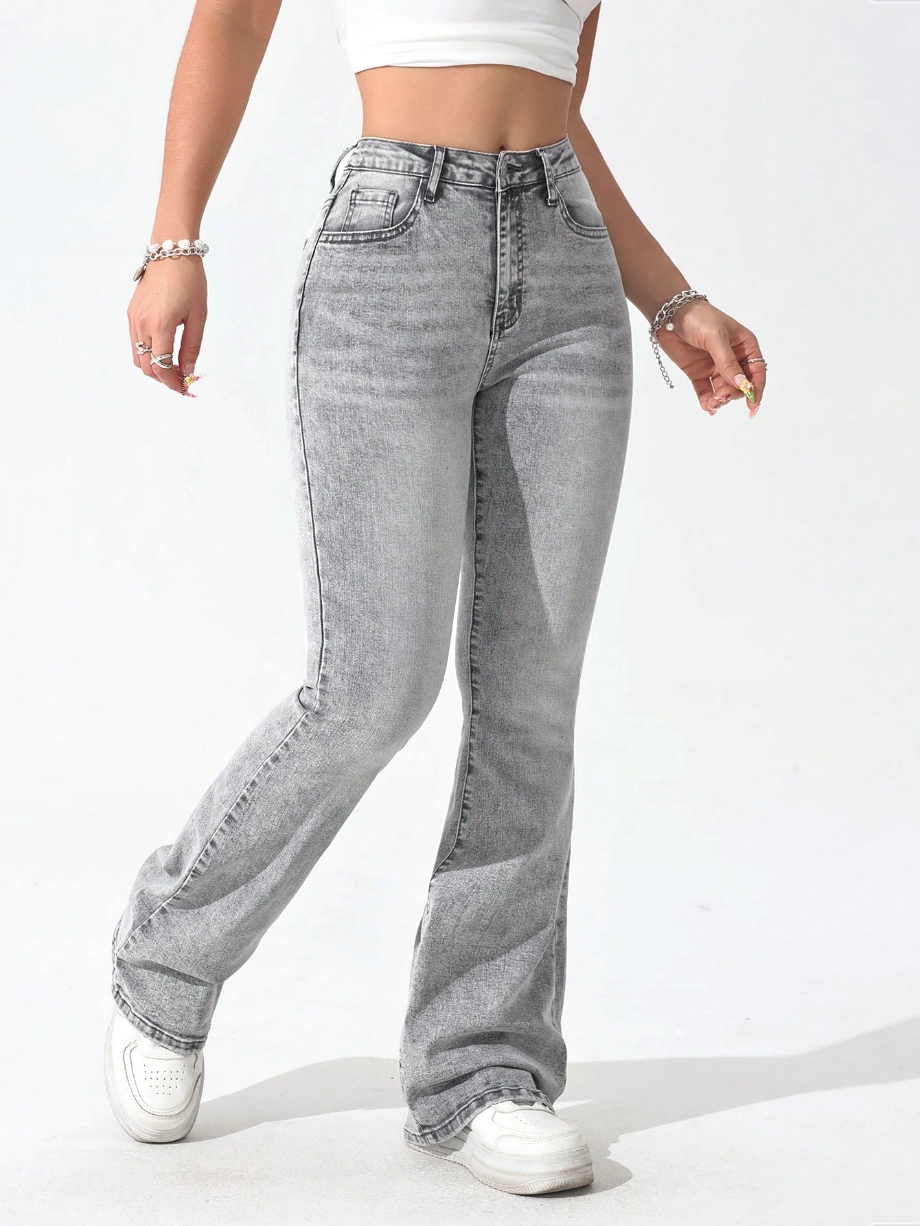 EMERY ROSE السراويل الجينز اليومية النسائية ذات ال...