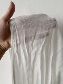 Swim Basics Plus Size Solid Color Beach Cover-Up, Summer Casual Basic - White - View 3