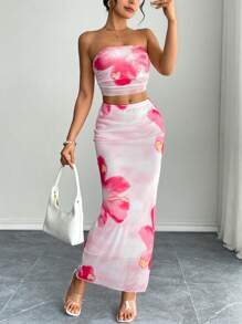 Chiquease Women Two Pieces Outfits For Daily Wear - Red - View 4