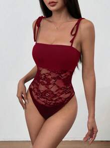 SHEIN Unity Women's Solid Color Sleeveless Camisole, Fashionable For Summer - Burgundy - View 5